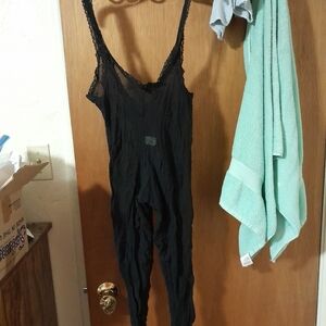 Black Lace Footed Lingerie